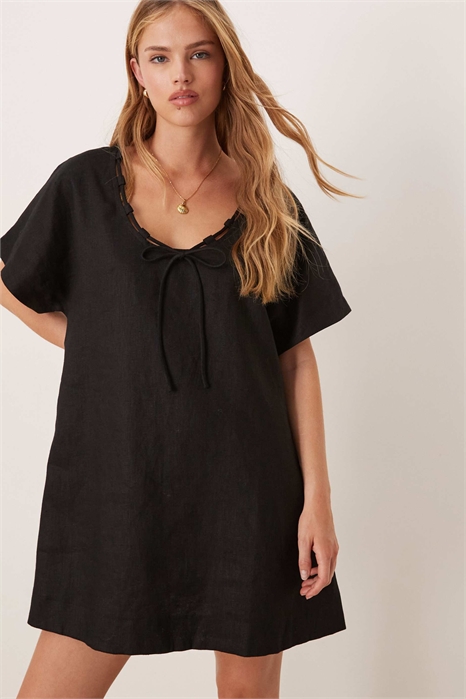 Мини-платье-сарафан из льна от Nellie артикул 143081505