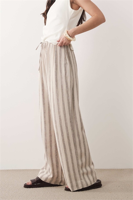 Брюки из смешанного льна с завязкой на талии, надеваемые через голову артикул 155637669