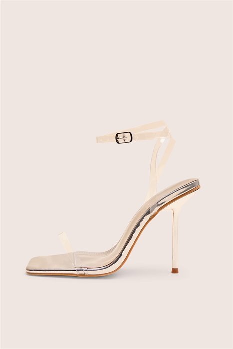 Туфли Rya с зеркальным покрытием, квадратным носком, ремешками и едва заметными шпильками артикул 146772761