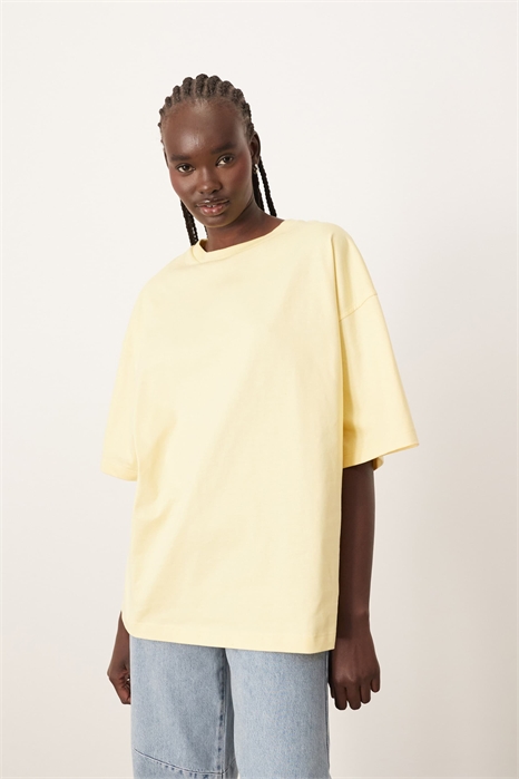 Футболка премиум-класса свободного кроя из плотной ткани артикул 139345350