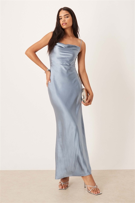 Макси-платье с атласным воротником-капюшоном для подружки невесты Keisha артикул 151521208