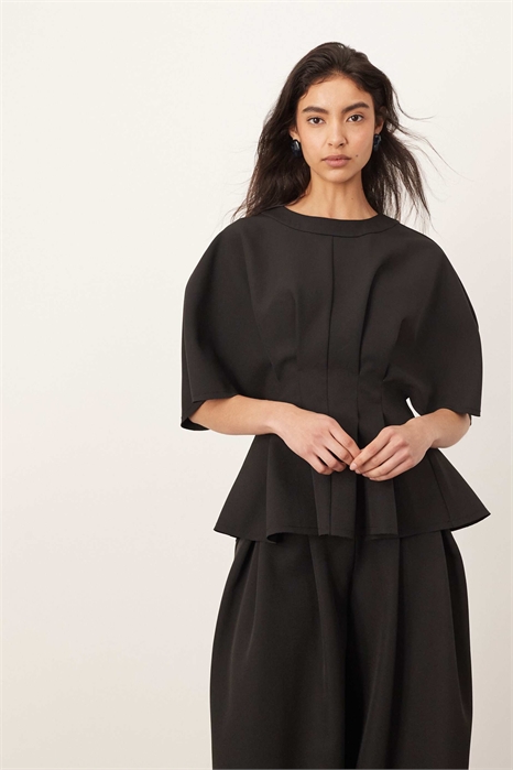 Топ с плиссированной талией и короткими рукавами co-ord артикул 144438001