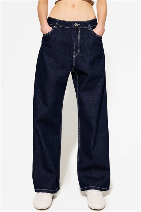 Джинсы-багги артикул 149665469