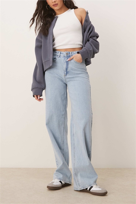 Джинсы Freya с высокой талией и широкими брючинами артикул 139623975