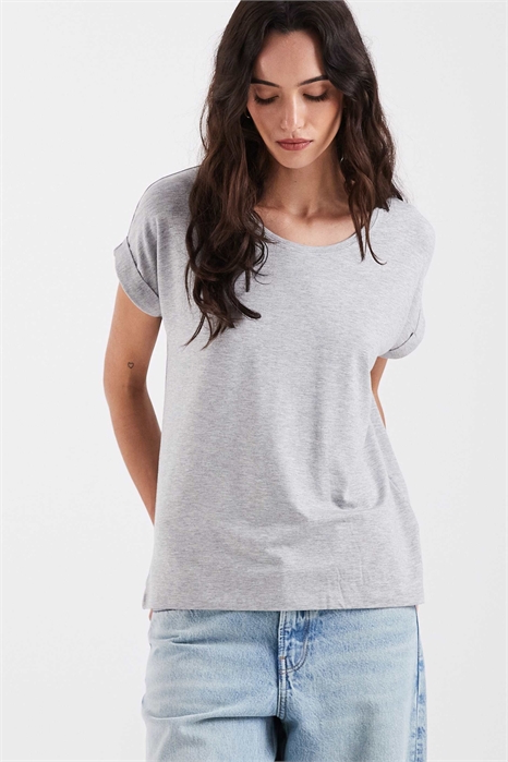 Мягкая футболка с круглым вырезом артикул 133736058