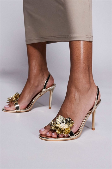 Сандалии Ladybug с цветочным принтом на среднем каблуке артикул 140290924