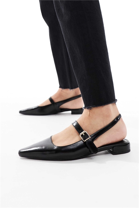 Балетки Luna с открытой пяткой и заостренным носком артикул 147897360