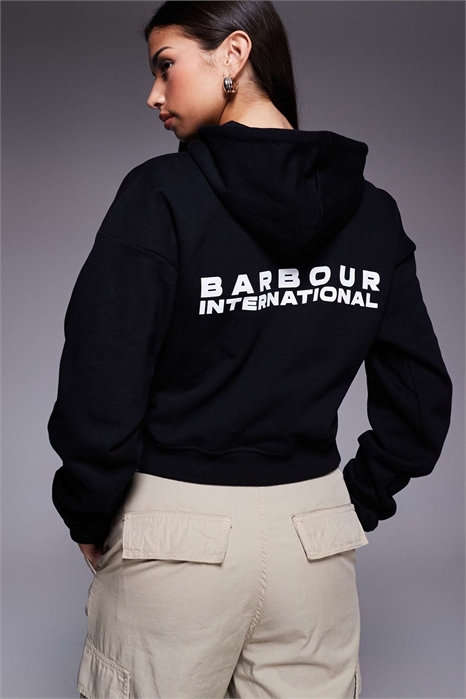 Укороченная толстовка с капюшоном и логотипом от Ciara артикул 153116552