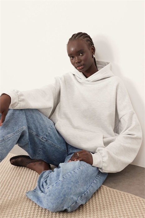 Худи премиум-класса большого размера из плотной ткани артикул 144216514