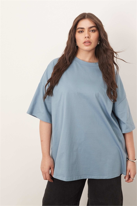 Футболка свободного кроя из плотной ткани премиум-класса артикул 139345349