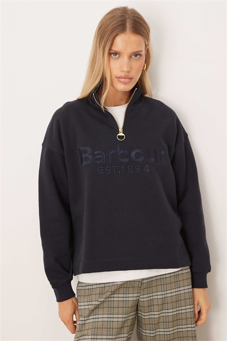 Свитшот с логотипом Sara и полузастежкой-молнией артикул 153116551