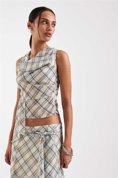 Топ из шифона Maida с открытыми плечами и завязками co-ord артикул 155926370