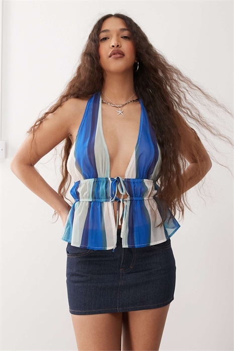 Короткая джинсовая юбка артикул 147443249