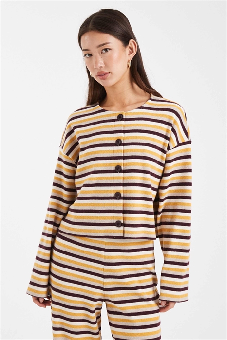 Кардиган из ворсованной ребристой ткани co-ord артикул 153285753