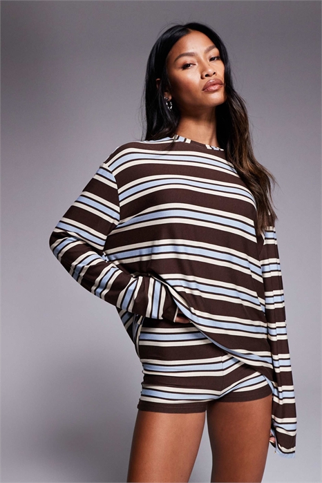 Эксклюзивная сверхмягкая джерси с круглым вырезом, свободного кроя и длинными рукавами co-ord артикул 148917271