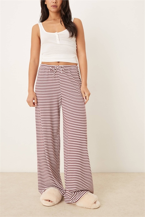 Брюки из сверхмягкого джерси с широкими брючинами и кулиской на талии артикул 150936926