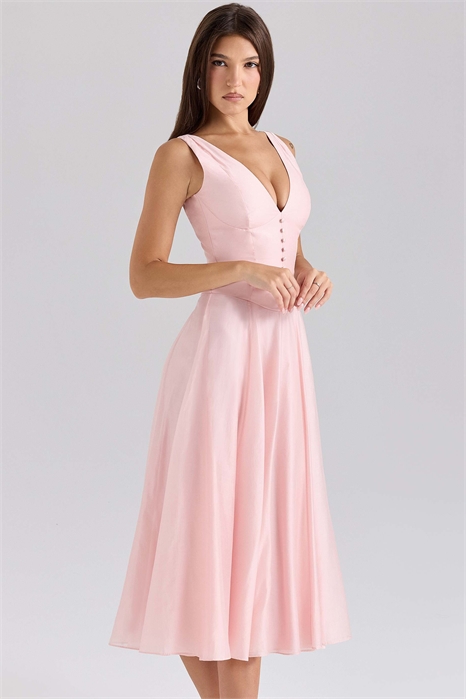 Платье средней длины с пуговицами из шифона от Samira артикул 149383259