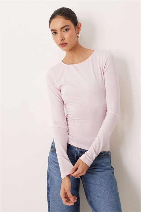 Футболка с длинным рукавом из ткани Soft Touch и круглым вырезом артикул 151526335