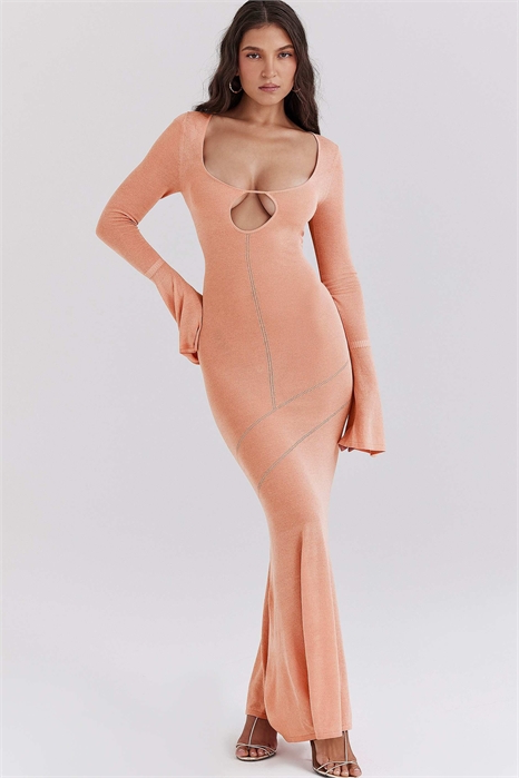 Макси-платье Sereia из металлизированного трикотажа артикул 149634839