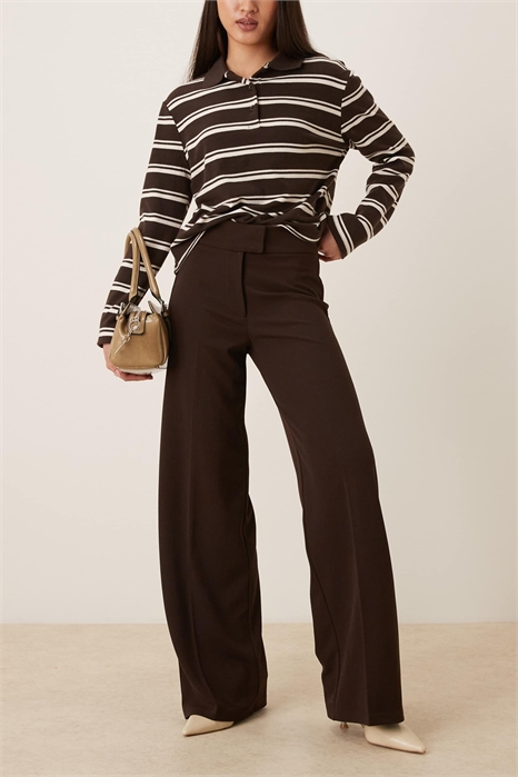 Брюки из структурированного джерси с классическим кроем артикул 153566225