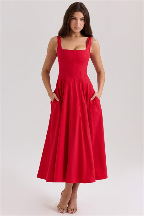 Хлопковое платье-миди «Мариабелла» артикул 148613488