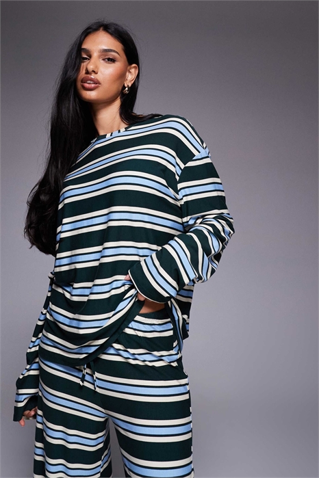 Эксклюзивная сверхмягкая джерси с круглым вырезом, свободного кроя и длинными рукавами co-ord артикул 152700354