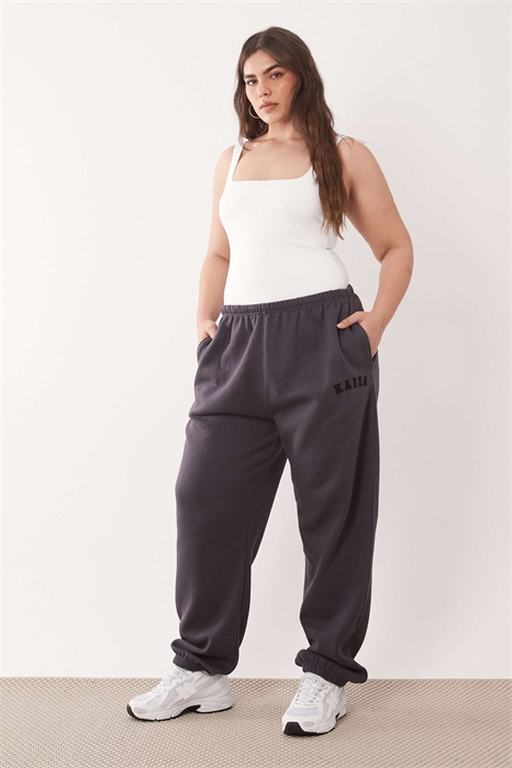 Джоггеры с манжетами и вышитым логотипом из смесовой ткани с добавлением хлопка co-ord артикул 142045641