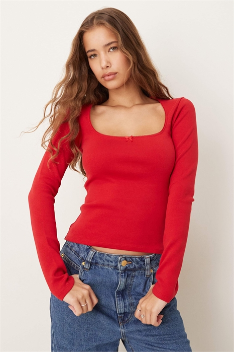 Топ с завязками на талии и длинными рукавами артикул 151782791