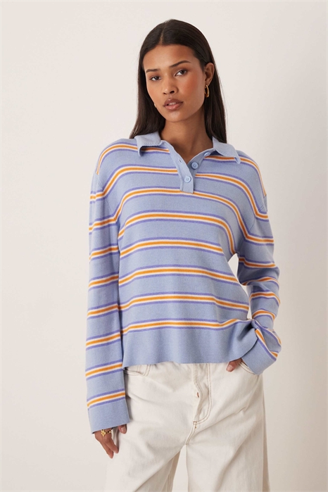 Трикотажный свитер-поло артикул 153753641