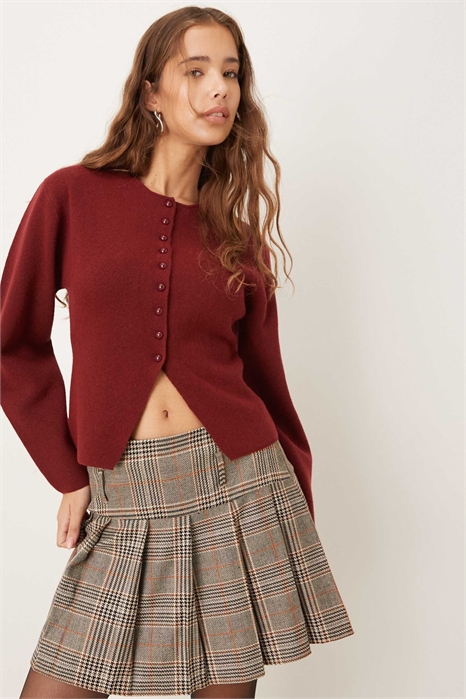 Кардиган из плотного трикотажа с вырезом артикул 151526294