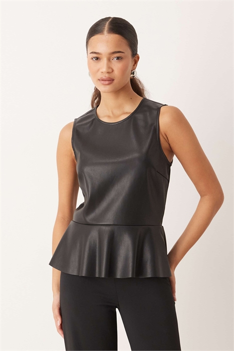 Топ из полиуретана с баской артикул 151526314