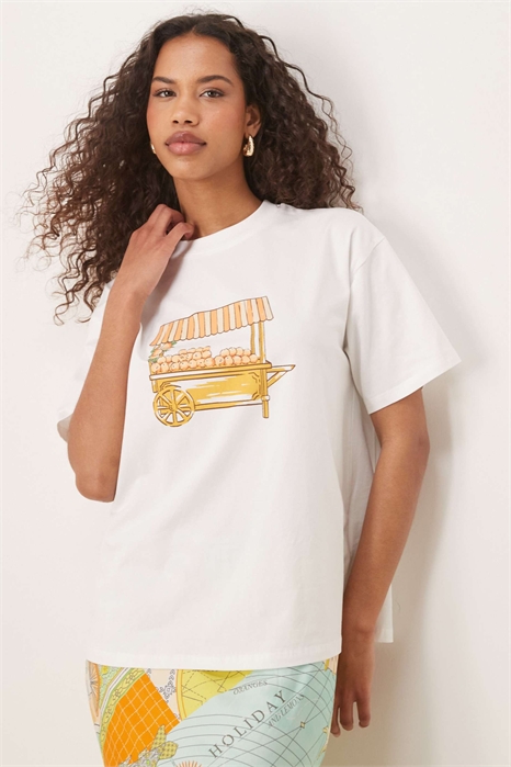 Футболка для малышей с рисунком апельсиновой тележки co-ord артикул 148249854