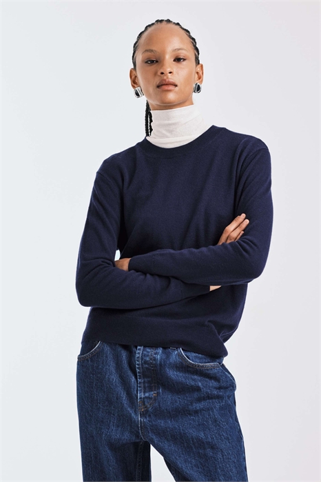 Свитер с круглым вырезом из 100% шерсти артикул 152591617