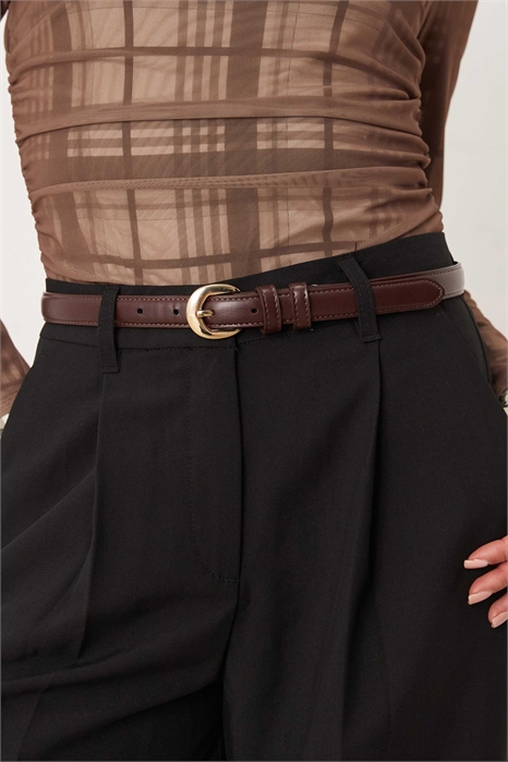 Тонкий ремень Mnago из искусственной кожи артикул 154312453