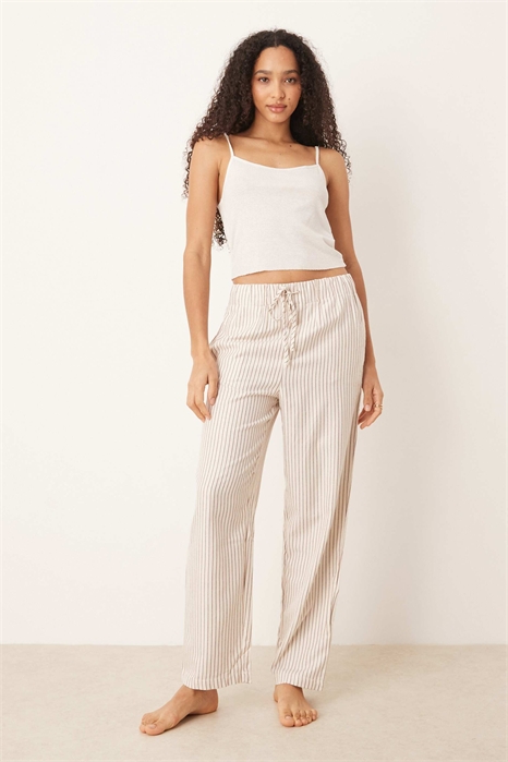 Фланелевые пижамные брюки в полоску артикул 153751693