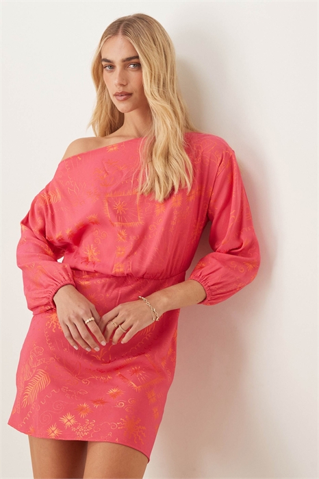 Мини-платье Tilly в стиле сафари с открытыми плечами артикул 146696897