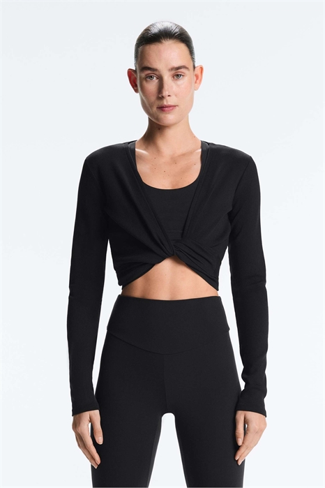 Топ-халат из плотной хлопковой смеси с ребристой текстурой и завязками артикул 151859647