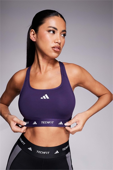 Спортивный бюстгальтер adidas Training Tech Fit со средней степенью поддержки артикул 147263668