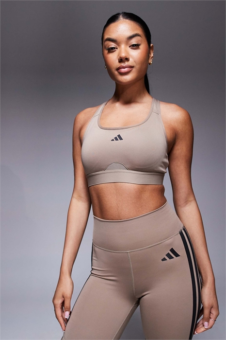 Спортивный бюстгальтер adidas Training PWRCT с высокой степенью поддержки артикул 141936337