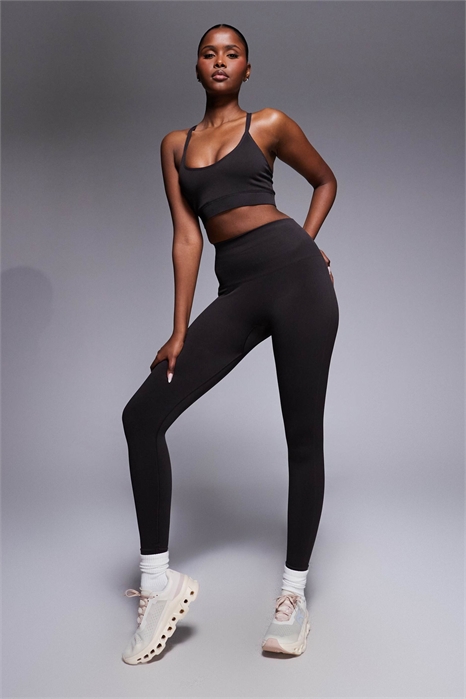 Леггинсы для занятий спортом без швов с высокой талией артикул 154333219