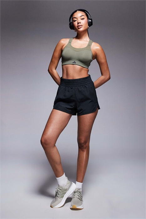 Шорты Adidas Training Pacer с высокой талией, длина 3 дюйма артикул 141936426