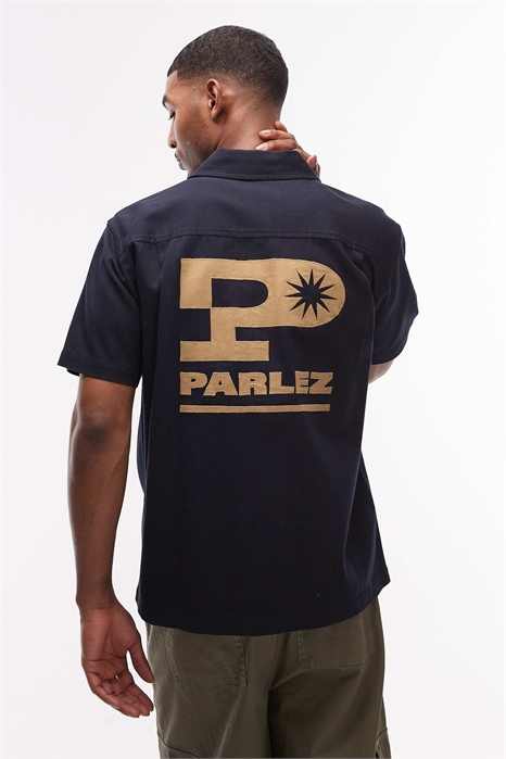 Рубашка с коротким рукавом и принтом на спине артикул 154007184