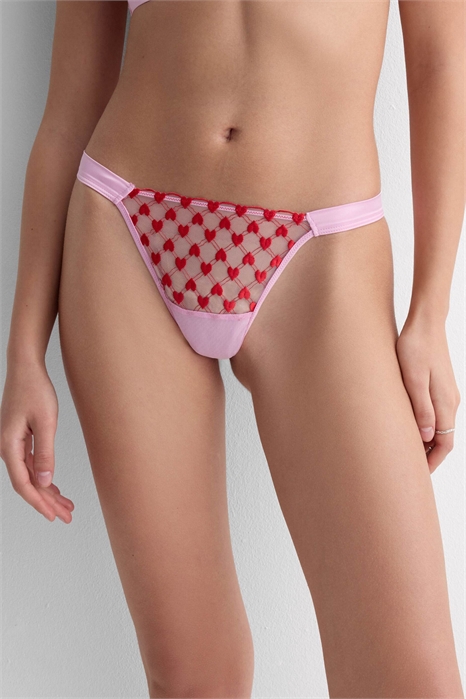 Стринги «Love Club» с боковыми бретелями артикул 155952086