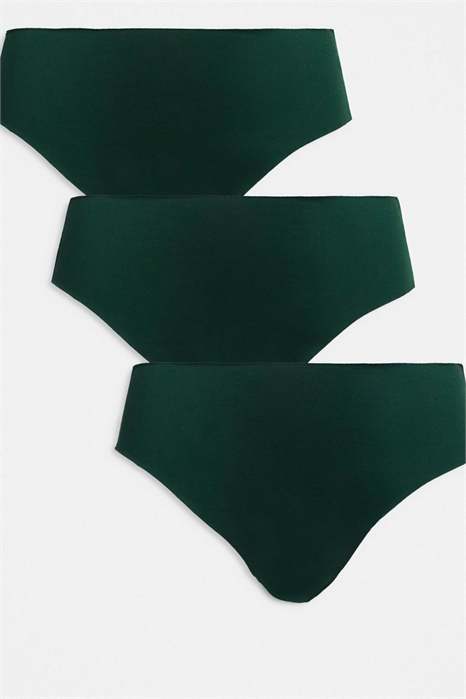 ASOS DESIGN Curve, набор из 3 пар трусиков-бразилиан без отпечатков и с кружевом артикул 149438743