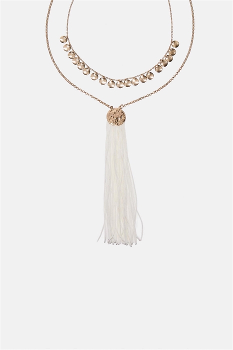 Набор из 2 ожерелий с подвесками в виде бахромы артикул 155663947