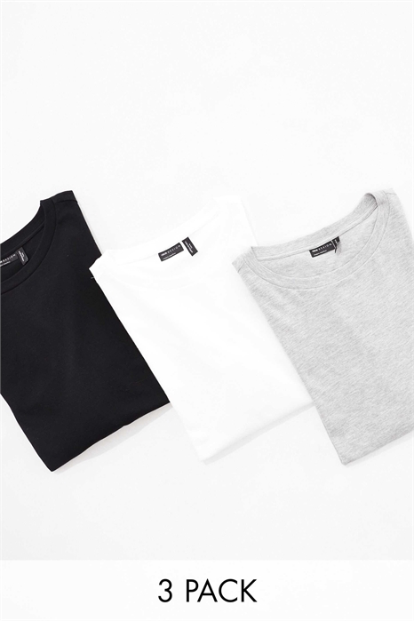 ASOS DESIGN Curve: набор из 3 футболок с круглым вырезом артикул 144139280