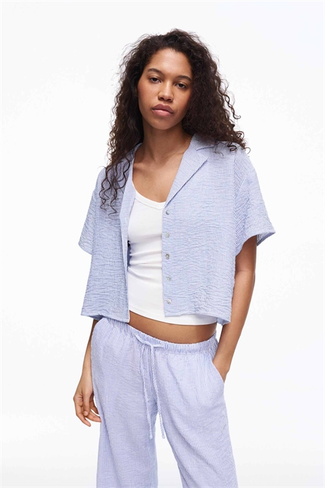 Рустикальная рубашка с короткими рукавами артикул 156238064