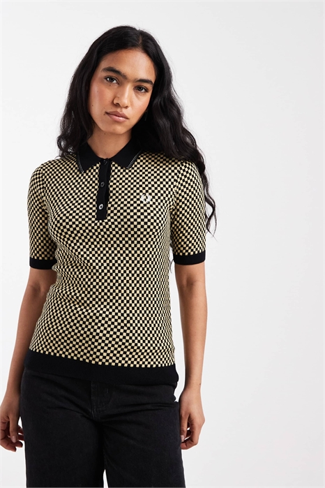 Футболка с коротким рукавом, в клетку и с логотипом артикул 154716274