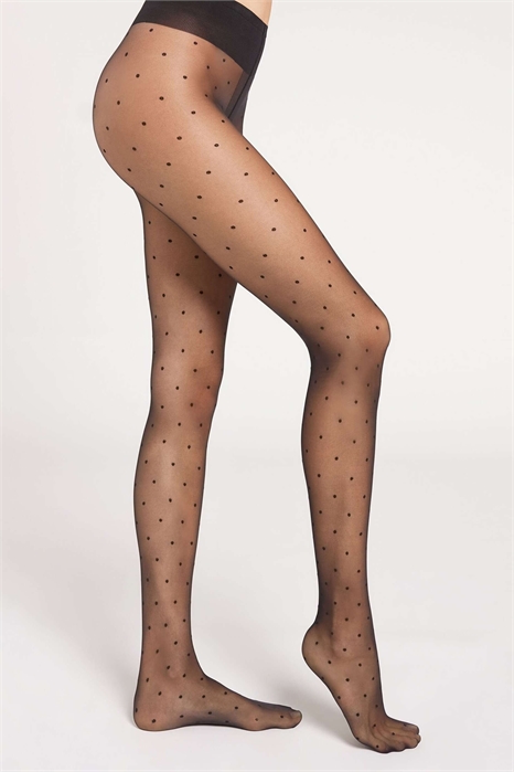 Прозрачные колготки в горошек артикул 153374643