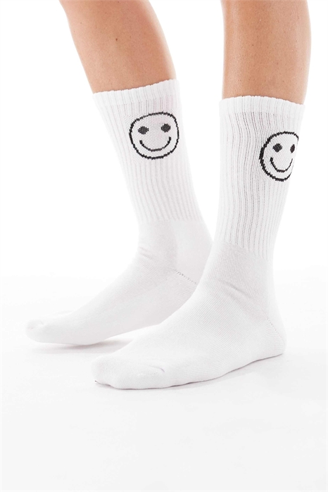 Спортивные ребристые носки с изображением улыбки артикул 149660806